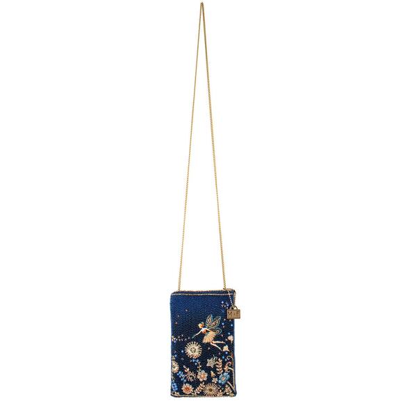 Mary Frances Fairy Dust and Floral Blue Beaded Crossbody Phone Bag - Picture 6 of 6